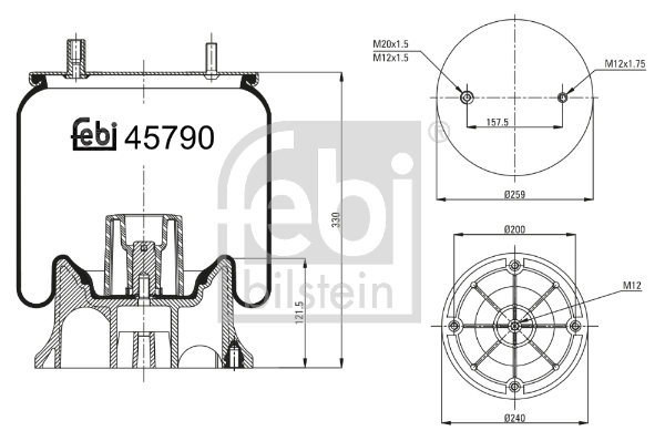 Bolsa neumática del eje Blacktech RML75268CP8 precio, desde 80,83 EUR
