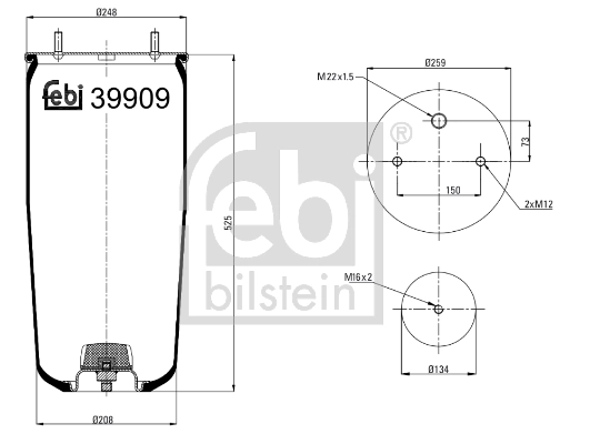 KG49602NP Kraftiger Bolsa neumática del eje