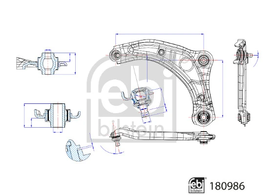 Brazo inferior izquierdo de la suspensión delantera 545015FA1C Nissan/Infiniti