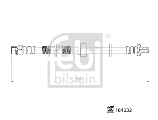 184032 Febi Tubo de frenos delantero