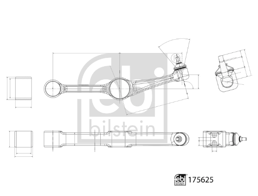 Brazo inferior izquierdo/derecho de suspensión delantera Febi 175625 precio, desde 129,67 EUR