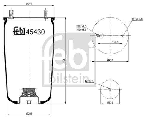 RML75071 Blacktech Bolsa neumática del eje