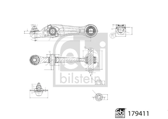 Brazo inferior izquierdo/derecho de suspensión delantera Febi 179411 precio, desde 113,63 EUR