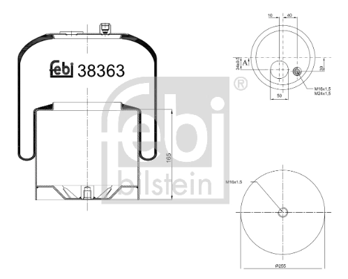 Bolsa de aire del eje trasero 4185NP21 Continental/Siemens