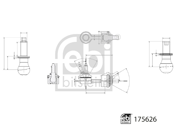 175626 Febi Bieleta estabilizadora delantera