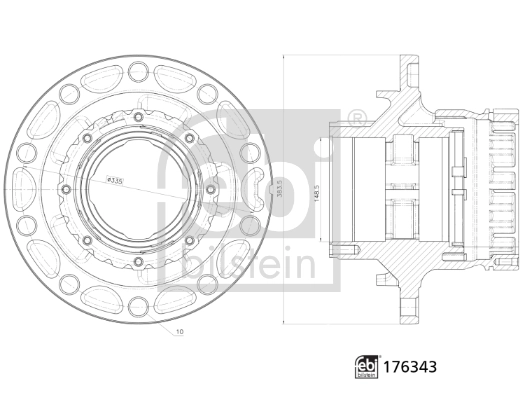 7420535263 Renault (RVI) Buje de rueda trasero