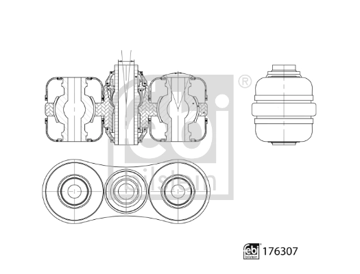 176307 Febi Brazo estabilizador trasero