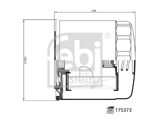 Filtro de aceite motor Massey Ferguson V836662580