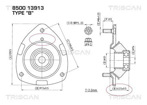 Soporte del amortiguador delantero Geely 4860952030 precio, desde 22,20 EUR