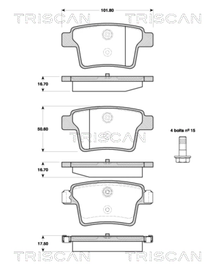 Pastillas traseras de freno Volvo 1697456 precio, desde 21,69 EUR