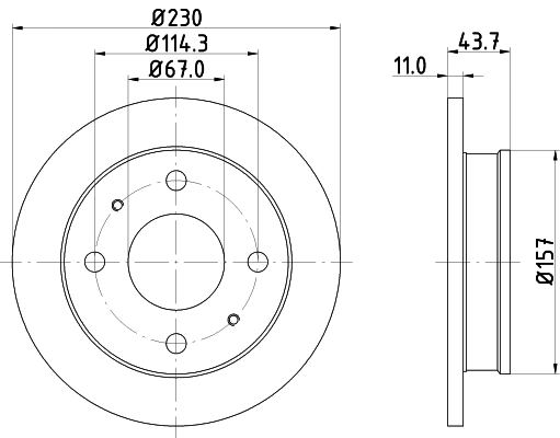 Disco de freno delantero para Hyundai Atos (MX)