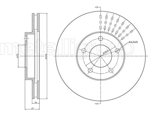 Disco de freno para Ford Maverick 1N2