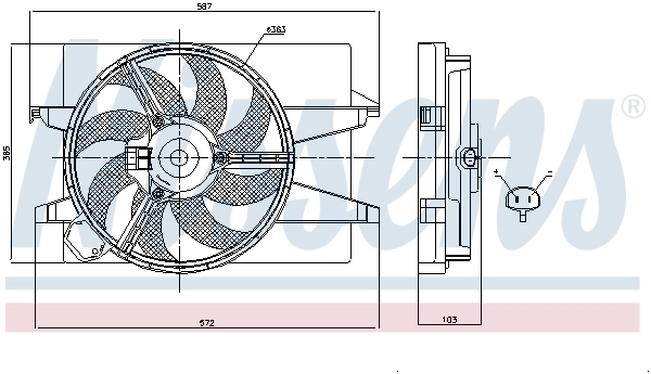Ventilador de radiador 85030 Nissens