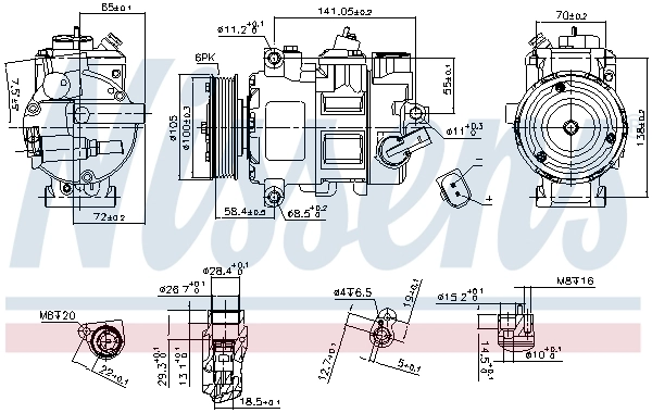 Compresor de ac Nissens 890550