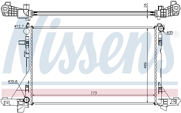 Radiador 630733 Nissens