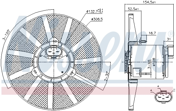 Ventilador de refrigeración del motor Nissens 85720