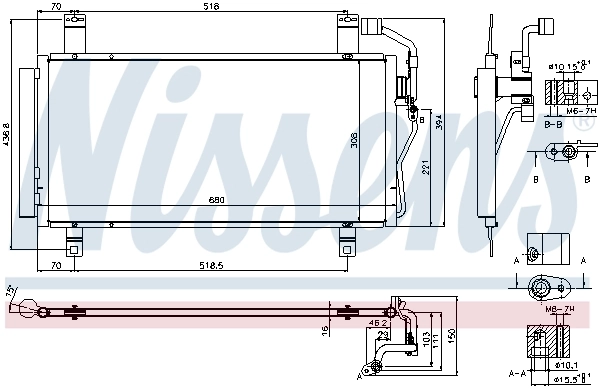 940352 Nissens Radiador de aire acondicionado