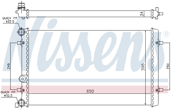 Radiador 65011 Nissens
