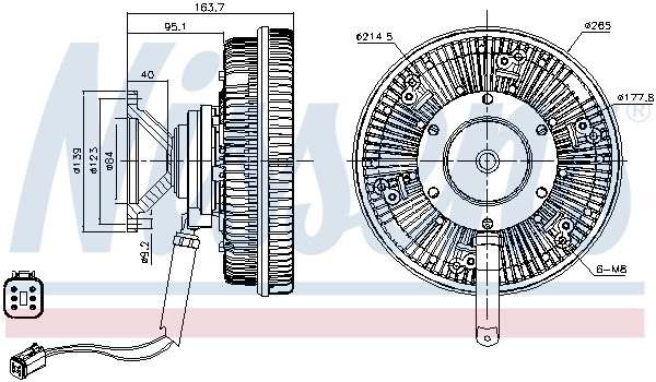 Embrague del ventilador Nissens 86133