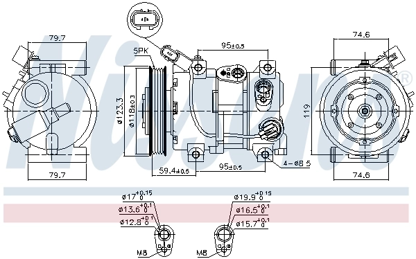 Compresor de ac Nissens 890652