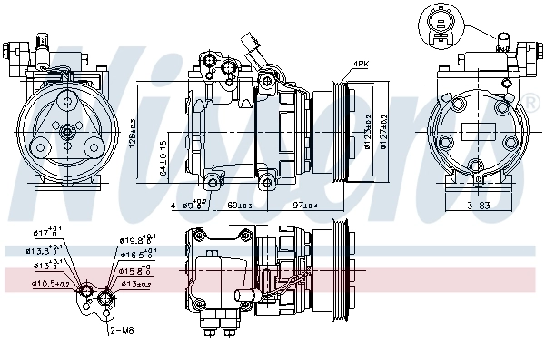 Compresor de aire acondicionado Hyundai Accent 1