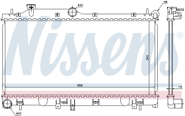 67723 Nissens Refrigeración del motor