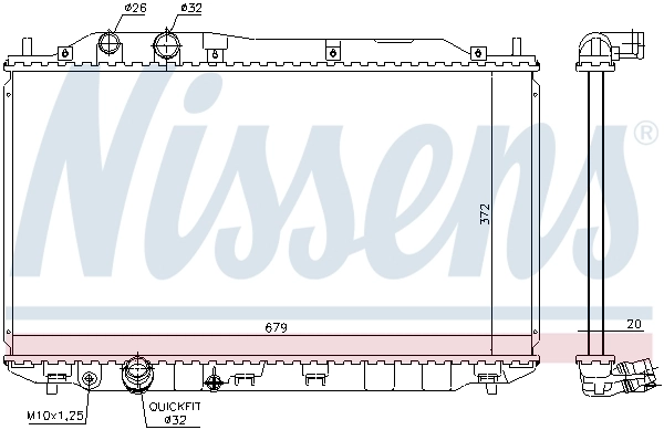 Radiador 681384 Nissens
