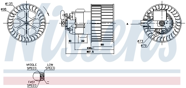 Ventilador interior Nissens 87154