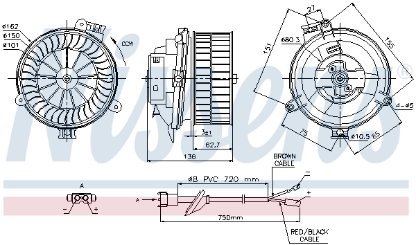 Ventilador interior Nissens 87153