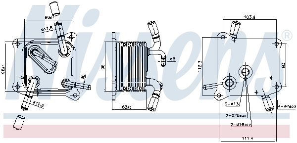 Radiador de refrigeración de la transmisión 91294 Nissens