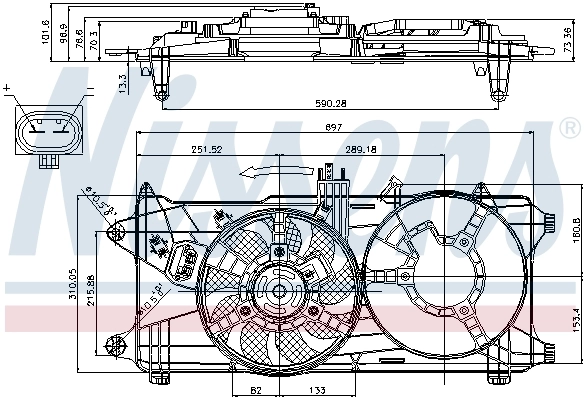 85131 Nissens Ventilador de refrigeración del motor