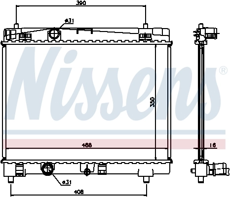 Radiador 64671A Nissens