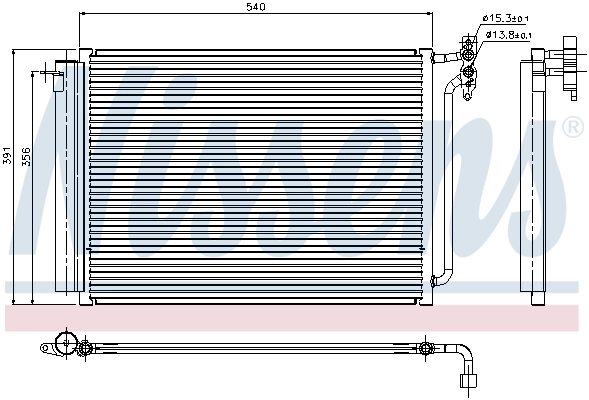 94605 Nissens Radiador de aire acondicionado
