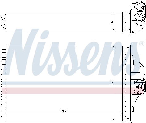 70975 Nissens Radiador interior