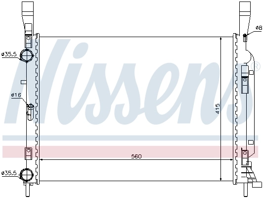 Radiador 637628 Nissens