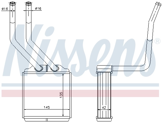 Radiador de calefacción trasero Nissens 71776