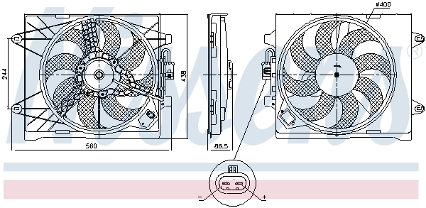EV8C6710 Jdeus Ventilador de refrigeración del motor