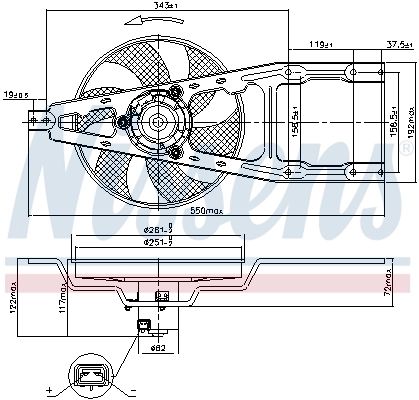Ventilador de refrigeración del motor Nissens 85134