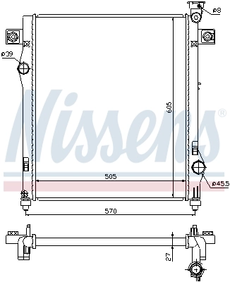 Radiador 61030 Nissens