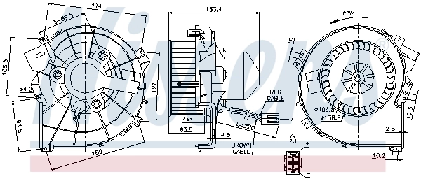 Ventilador interior Nissens 87080