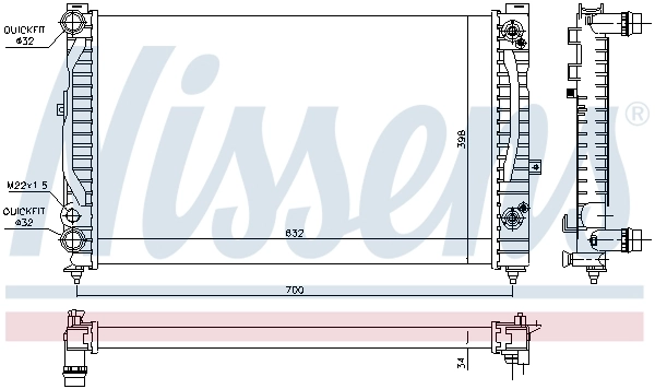 60229 Nissens Refrigeración del motor