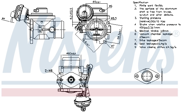 Válvula EGR 98302 Nissens