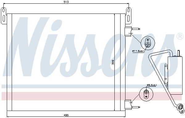 94805 Nissens Radiador de aire acondicionado