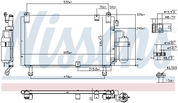 941153 Nissens Radiador de aire acondicionado