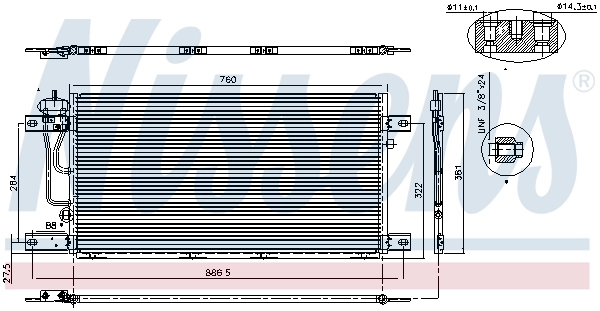 94503 Nissens Radiador de aire acondicionado