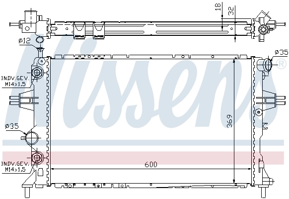 Radiador 63247A Nissens