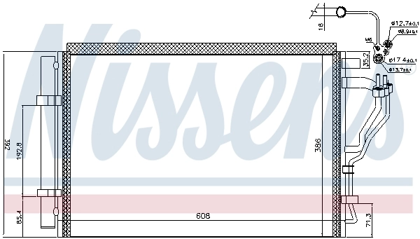 Condensador aire acondicionado 606HN2088 TYC