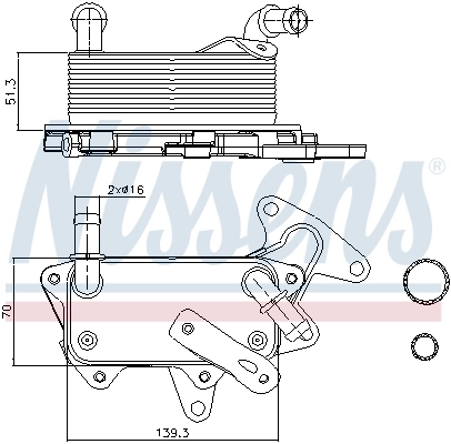 Radiador de refrigeración de la transmisión Nissens 90748