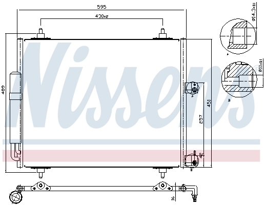 94609 Nissens Radiador de aire acondicionado
