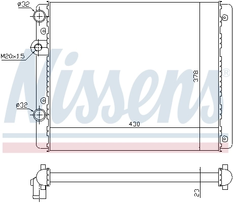 Radiador 652341 Nissens